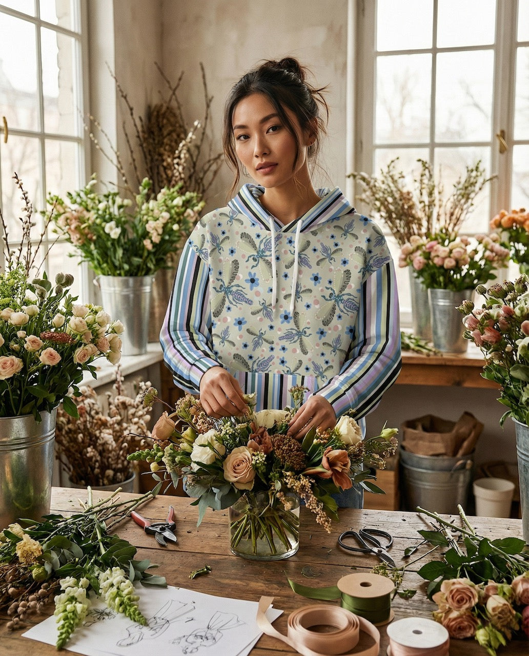 FLUTTERBY & SKIMMER HOODED SWEATSHIRTS