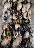 Multi colour speckle hand dyed sock yarn merino cashmere.