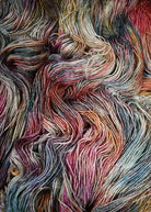 Pastel rainbow coloured hand dyed yarn.