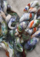 Hand dyed mohair yarn in colour Koi Pond.