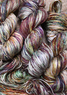 Multi colour speckled hand dyed dk weight yarn.