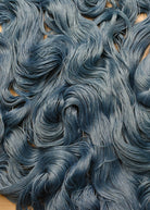 Blue alpaca and tencel hand dyed lace yarn.