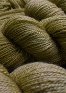 Soft yellow green wool yarn hand dyed.