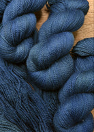 Teal blue hand dyed wool sock yarn.