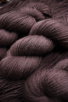 Hand dyed brown wool yarn.