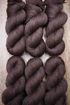 Hand dyed brown wool yarn.